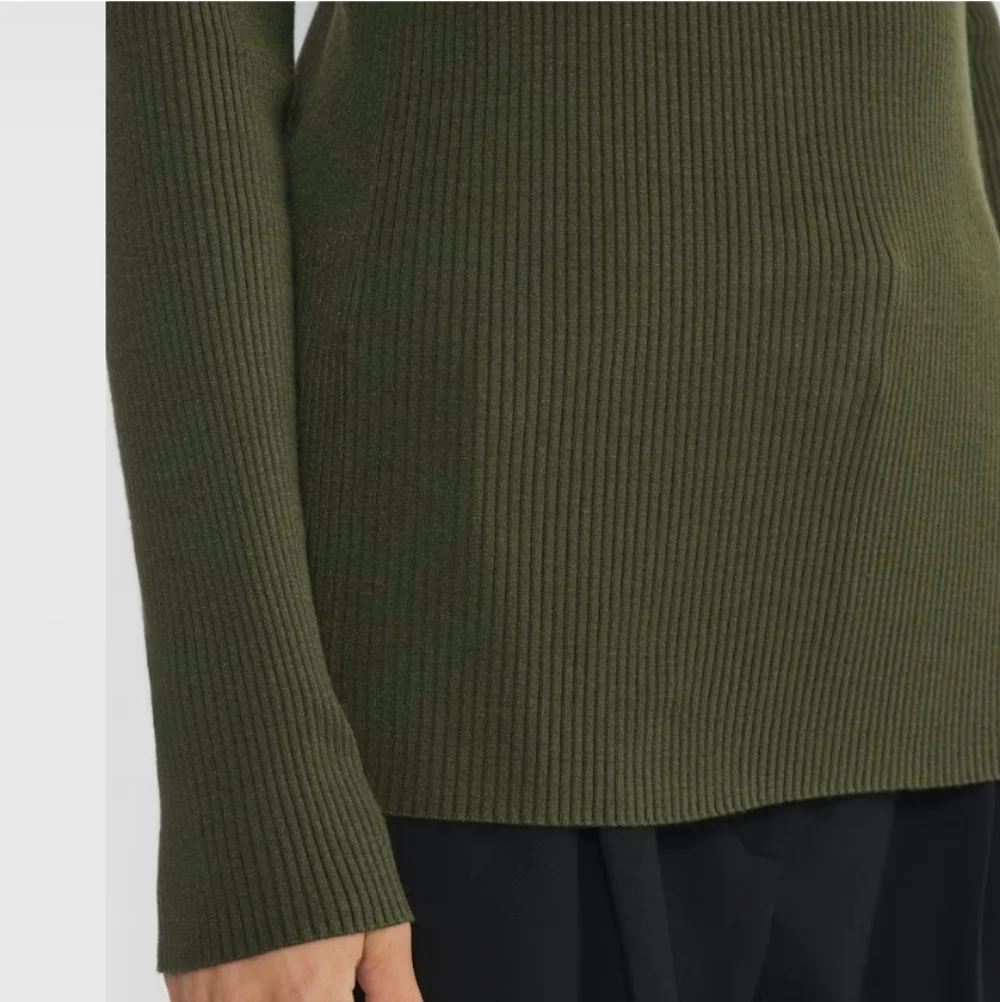 ARITZIA olive green ribbed knit turtleneck - size xs - Picture 2 of 11